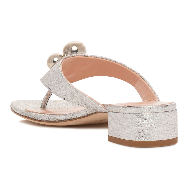 Lavonne Low Heel Sandal - Silver (Final Sale)