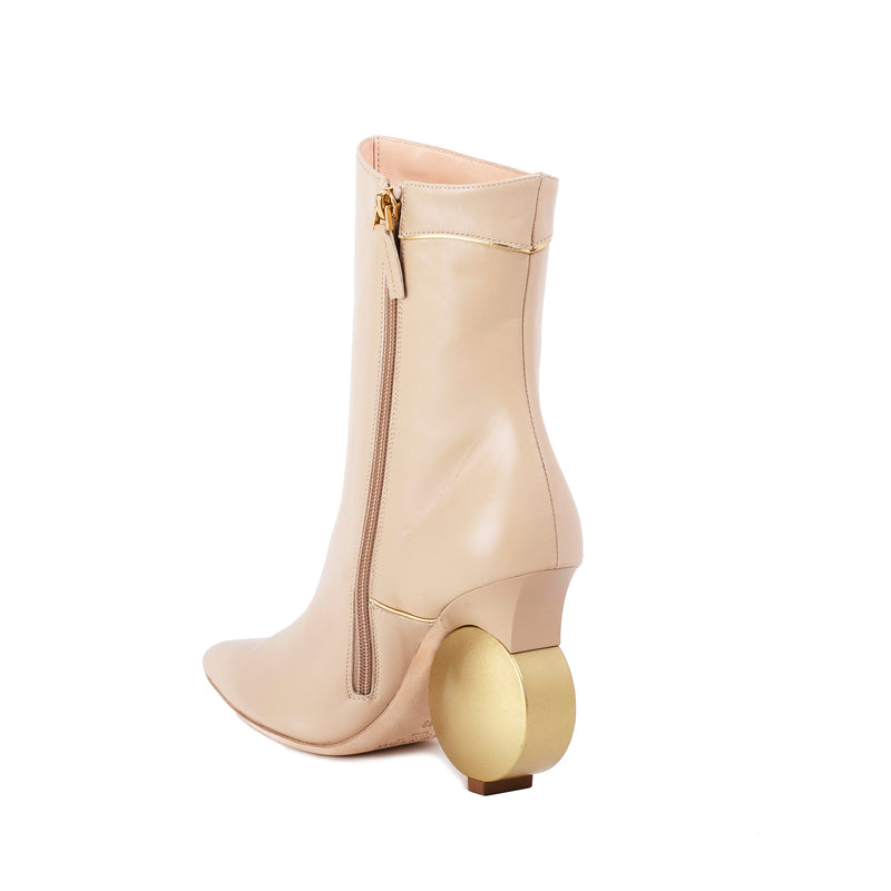 Julee Ankle Boot - Beige and Gold