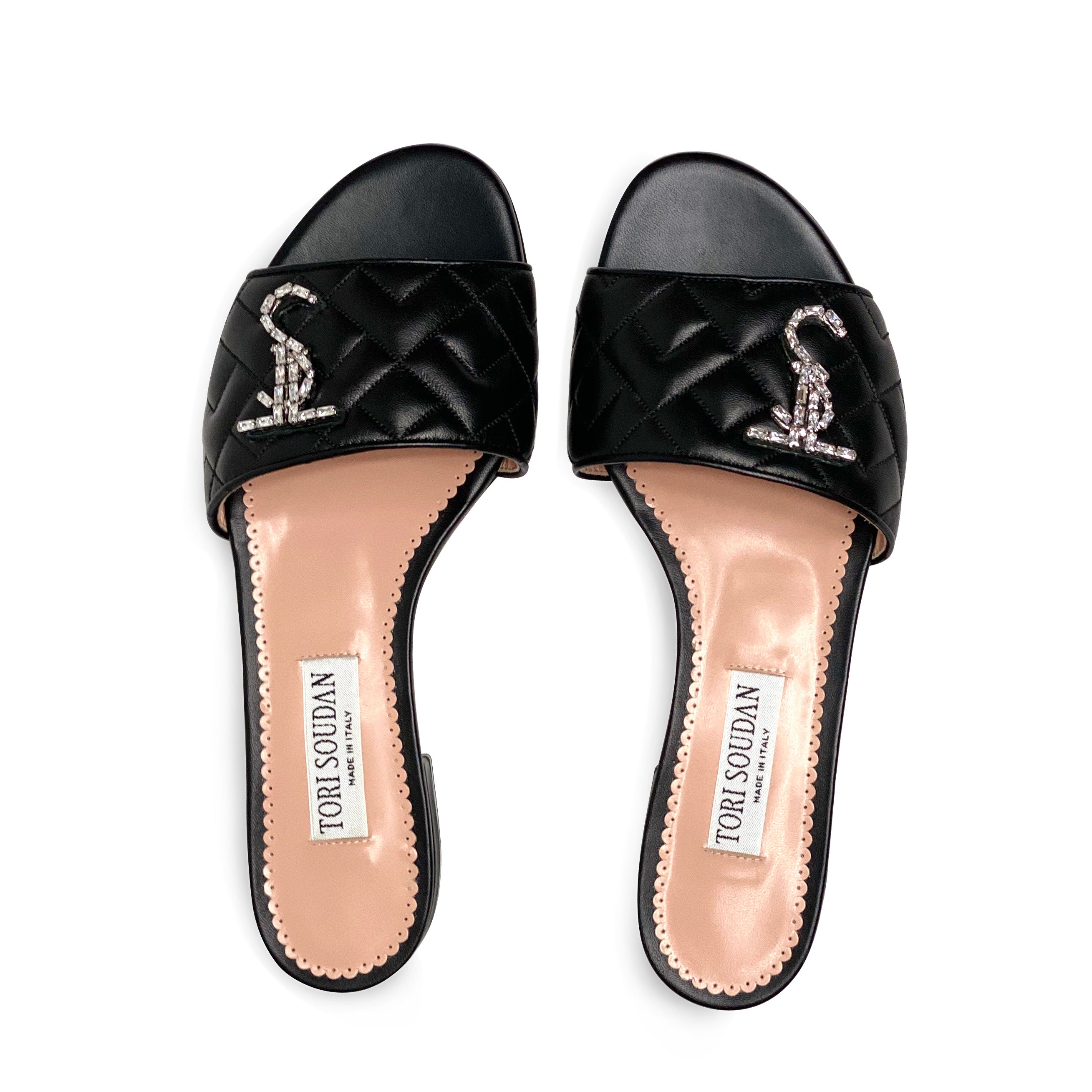 Madison Hope Low Heel Slide- Black