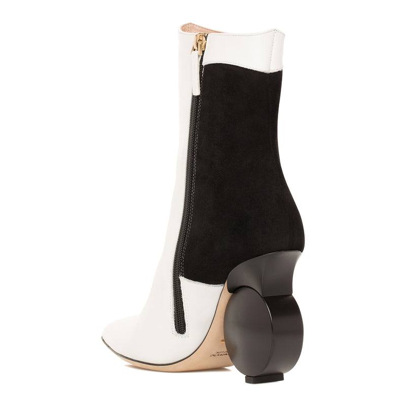 Julee Ankle Boot - Black and White
