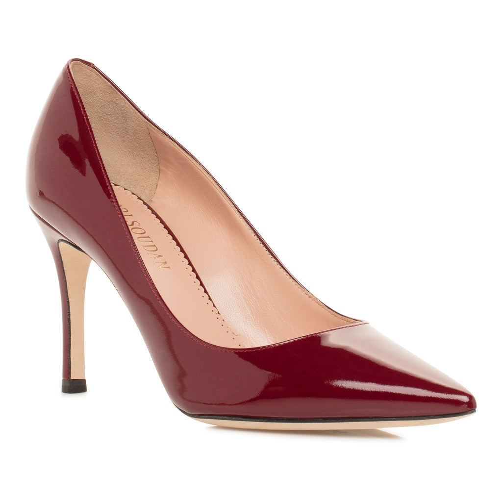 Shirley Pump  -  Cranberry Patent (Mid-Heel)