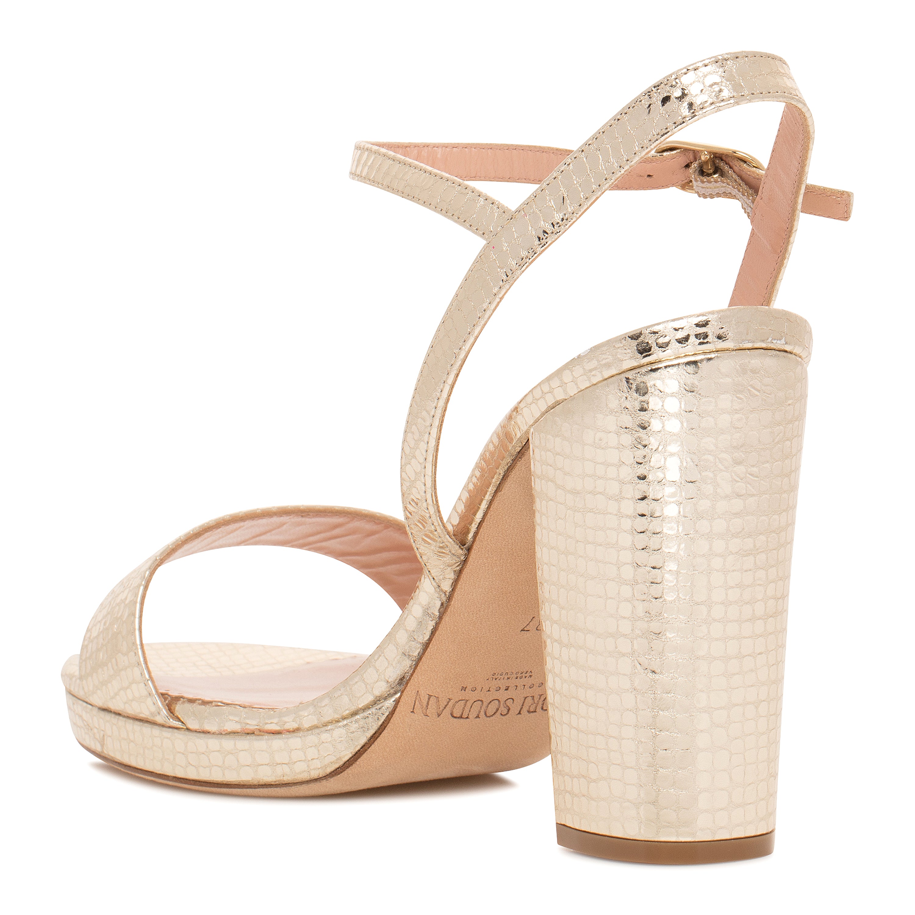 Melissa Block Heel Sandal - Gold (Final Sale)