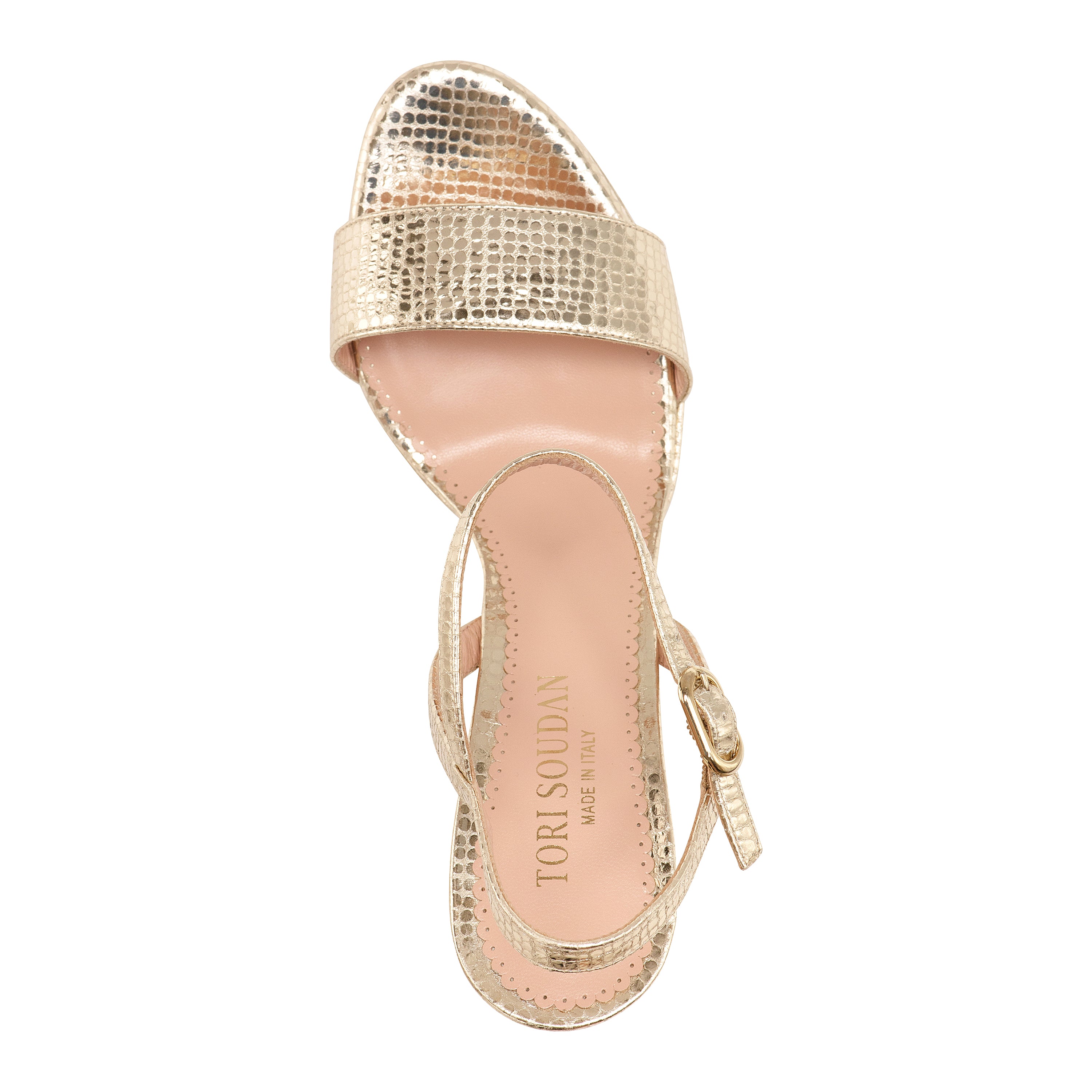Melissa Block Heel Sandal - Gold (Final Sale)