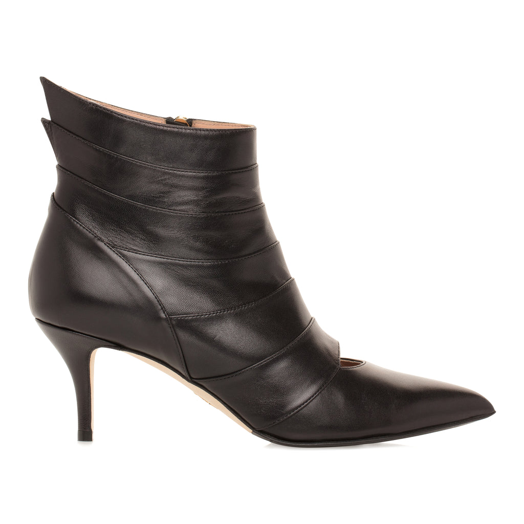 Elsie Low Heel Boot -Black