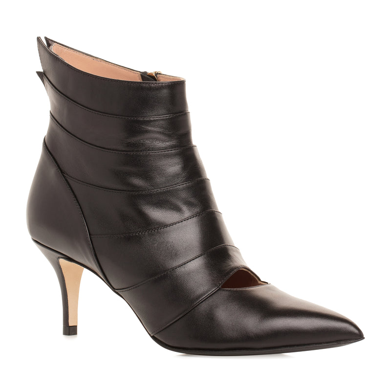 Elsie Low Heel Boot -Black