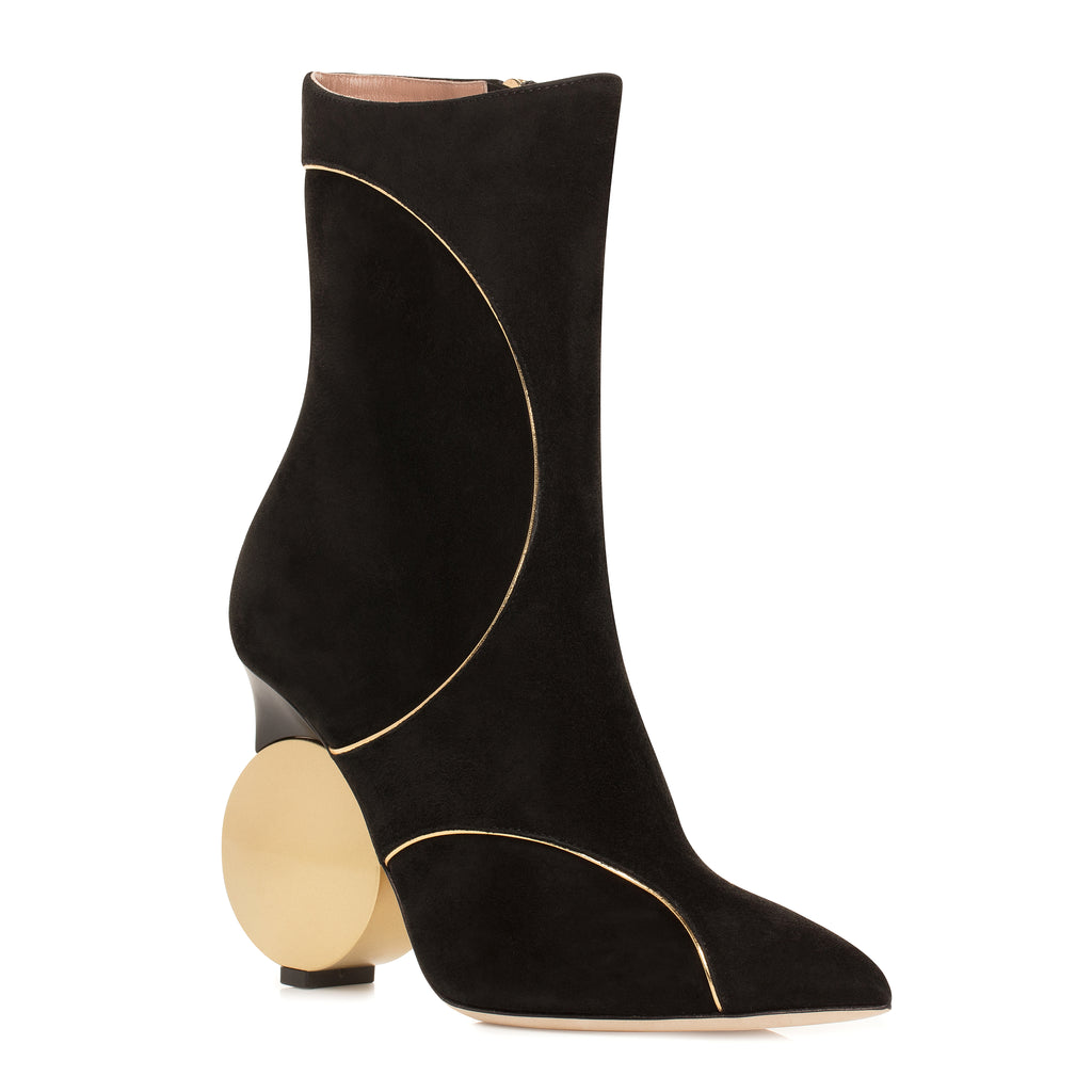 Julee Ankle Boot - Black and Gold