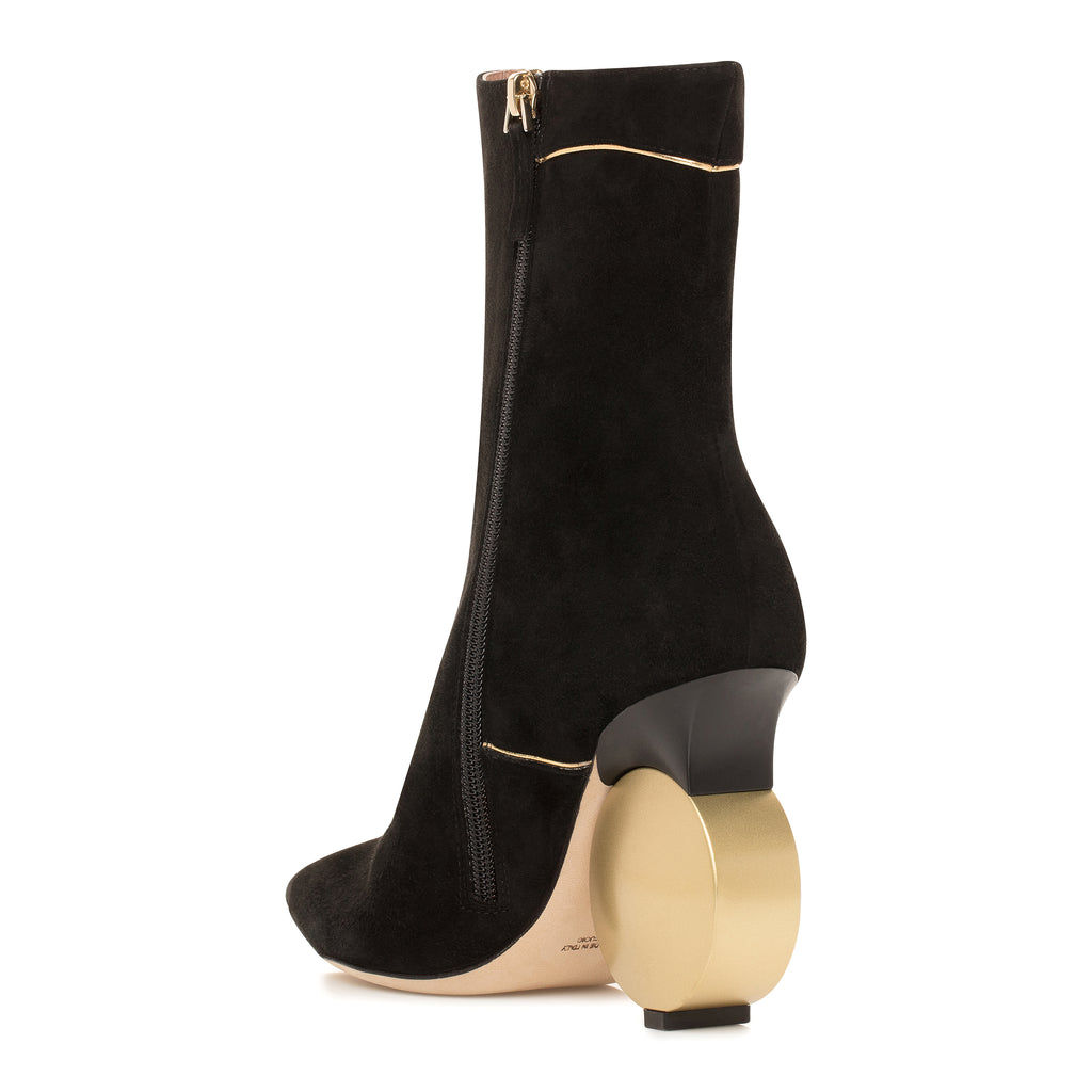 Julee Ankle Boot - Black and Gold