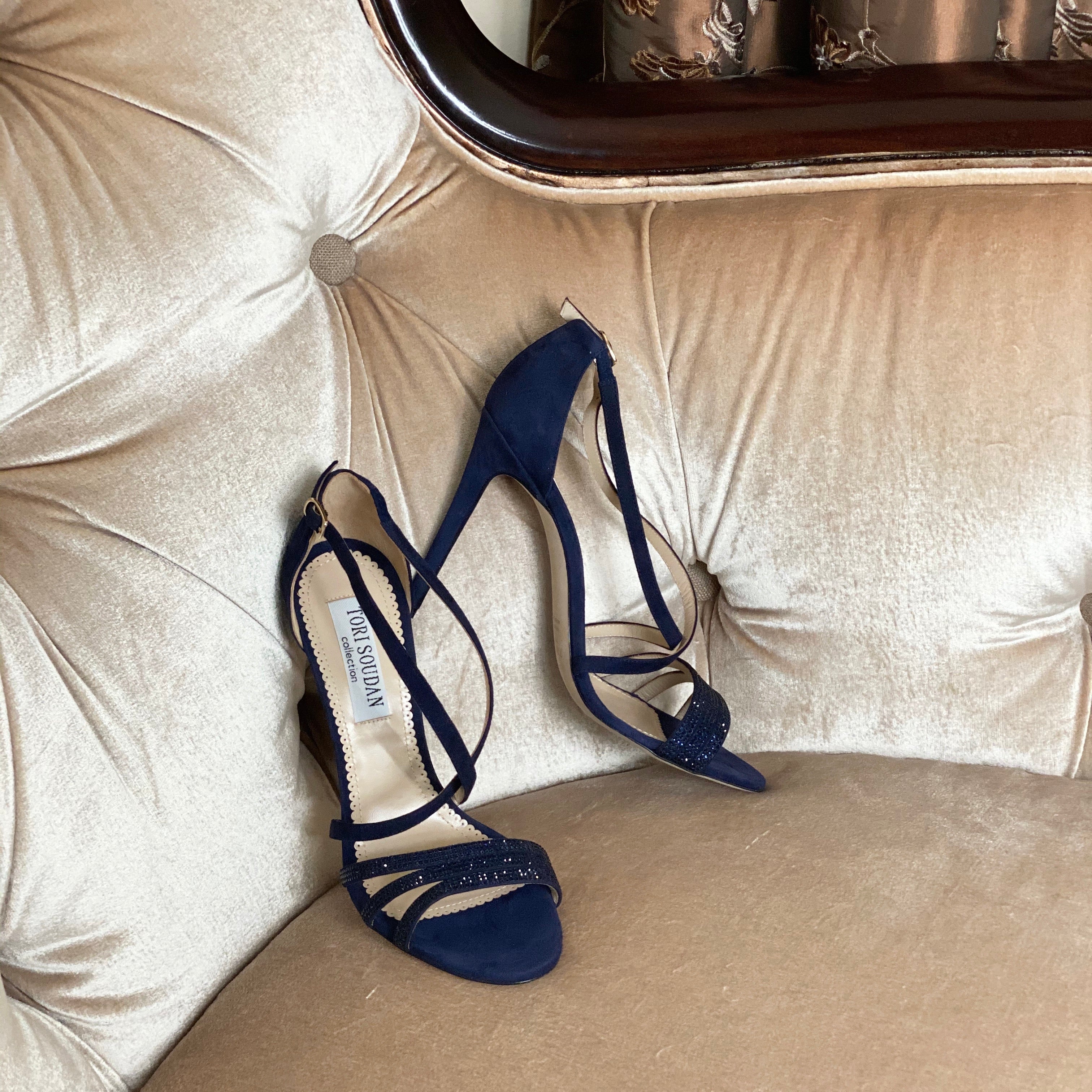 Cheryl High Heel Sandal- Navy