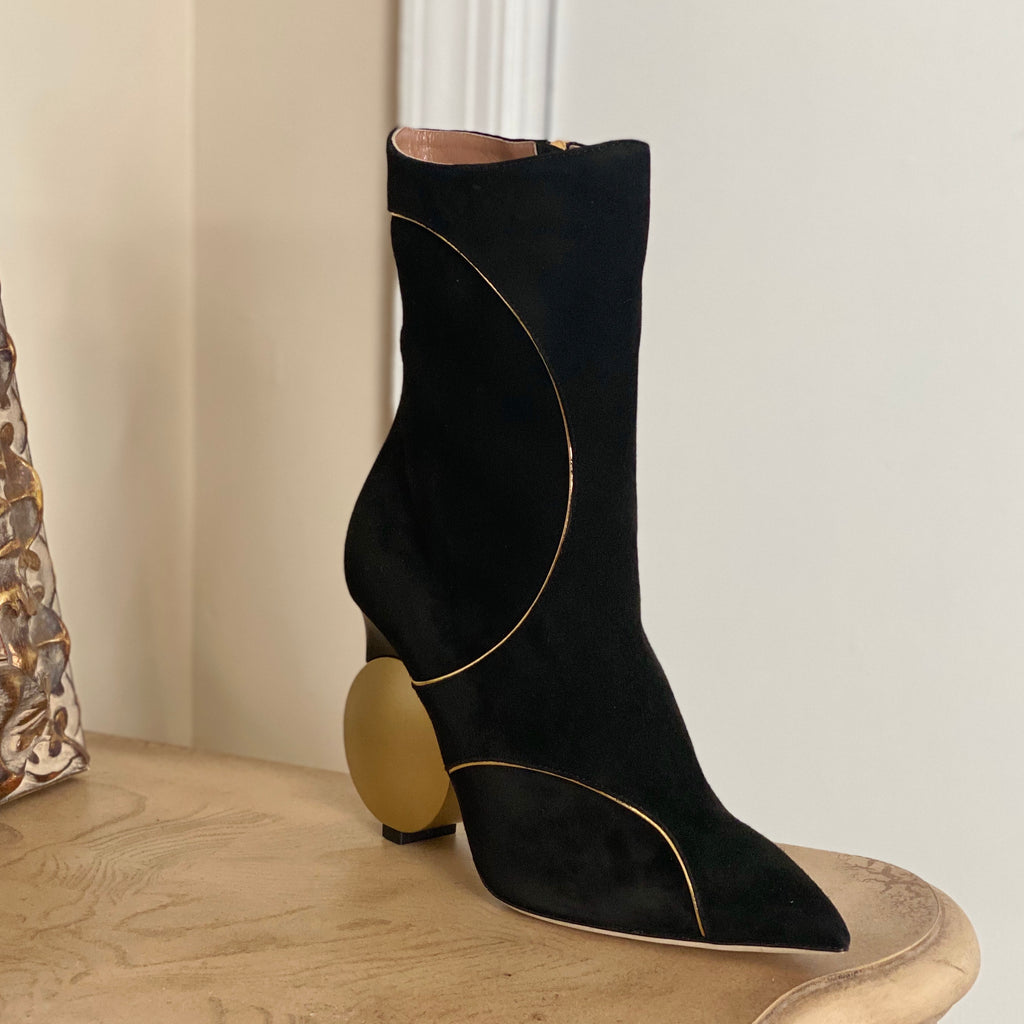 Julee Ankle Boot - Black and Gold
