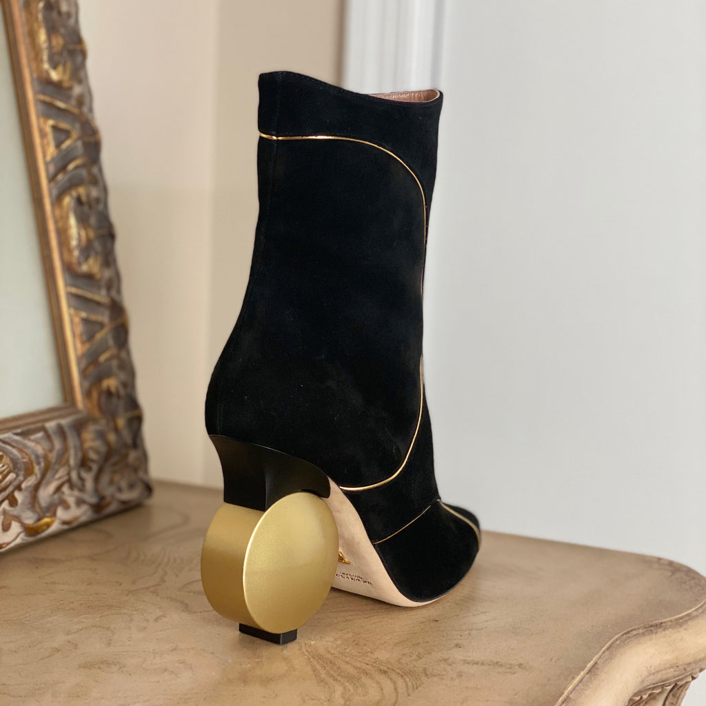 Julee Ankle Boot - Black and Gold