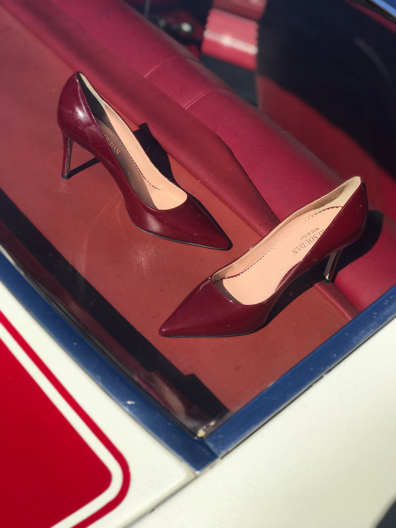 Shirley Pump  -  Cranberry Patent (Mid-Heel)