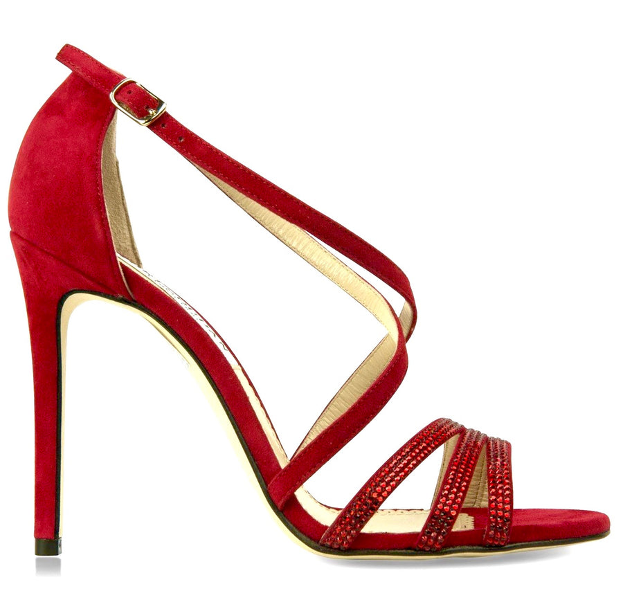 Racing Red Red Knots High Heel Sandals | GANNI US