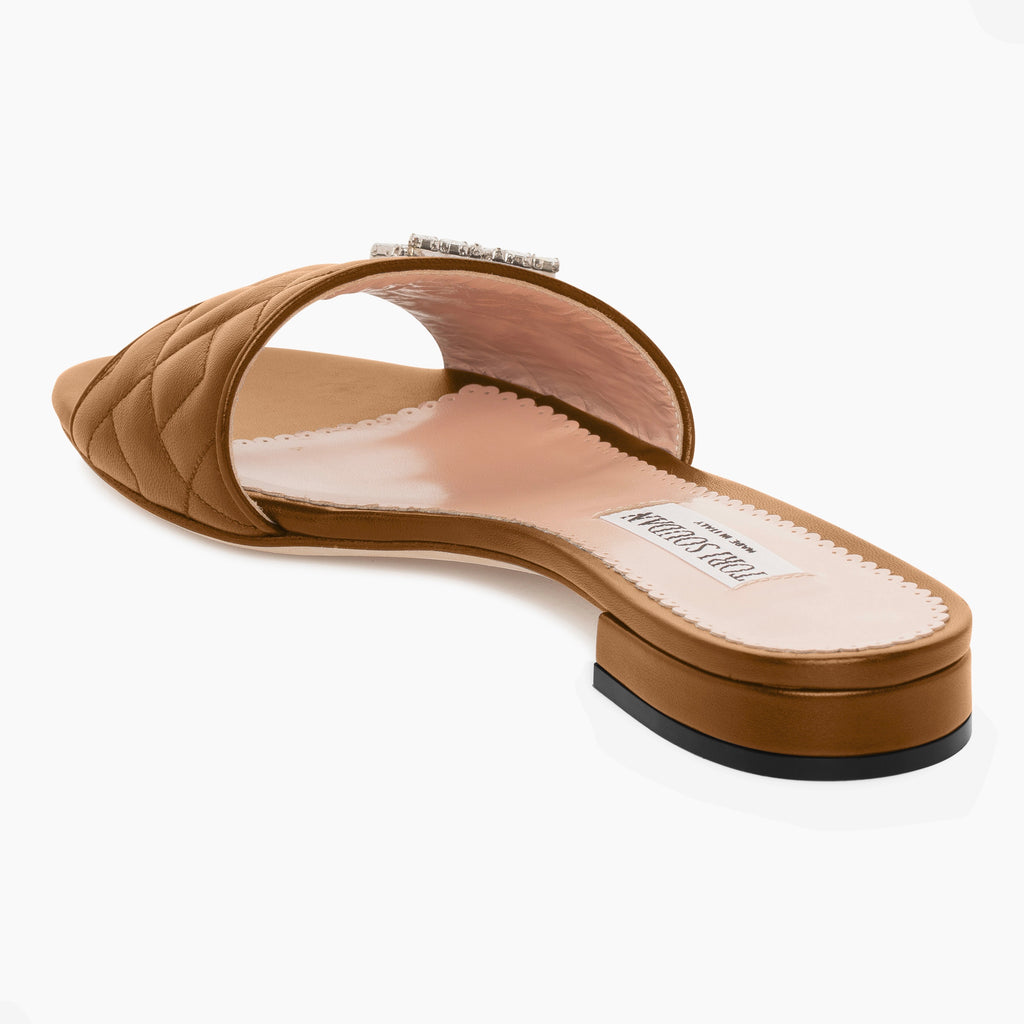Madison Hope  Low Heel Slide- Bronze