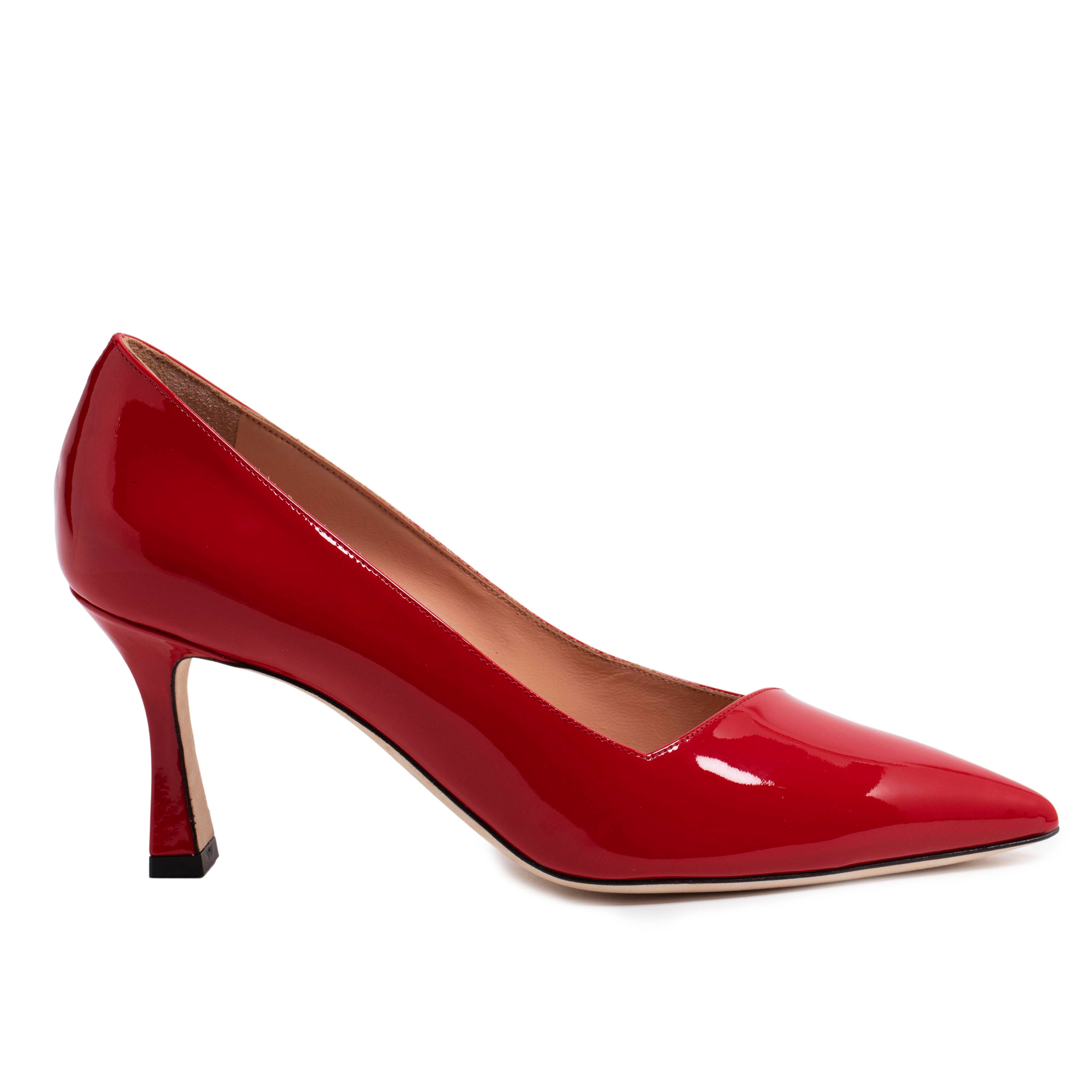 Kamala Pump Red Mid Heel